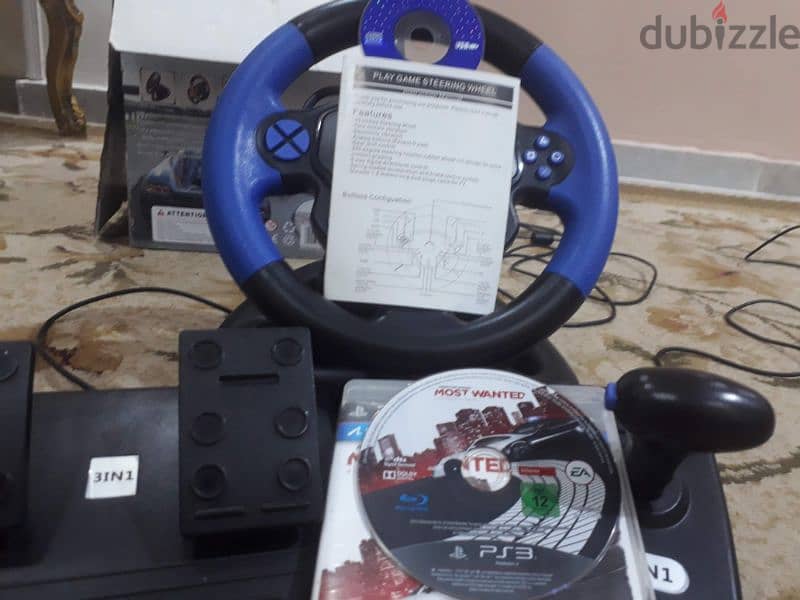 مقود سيارة للالعاب gaming steering wheel 4