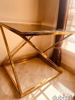 stainless steel gold table