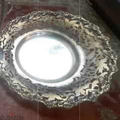 طبق سرفيس مطلي فضه Silver plated plate 0