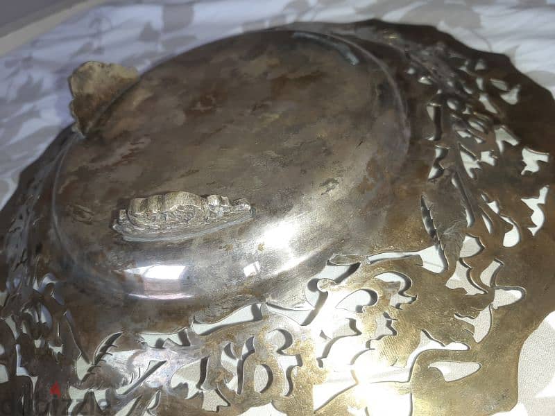 طبق سرفيس مطلي فضه Silver plated plate 3