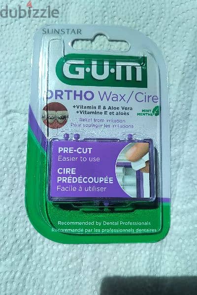 G. U. M Pre-cut Orthodontic Wax w/ Vitamin E & Aloe Vera (3 Pack Set)