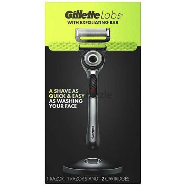 Gillette Labs Mens Razor with Exfoliating Bar, Shaving Kit for Men 1