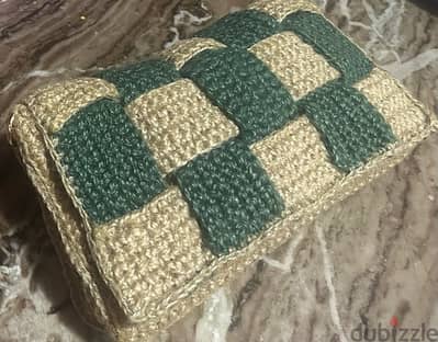 Handmade corgeous handbag with beautiful green color very smart