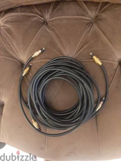 ٦ كابلات اوبتيكال بحاله ممتازه optical cable