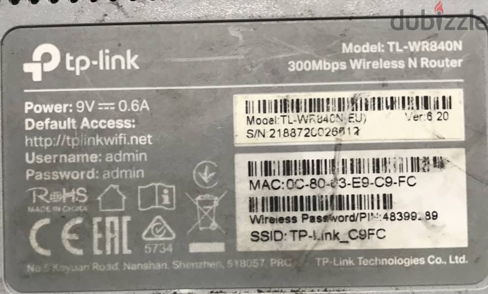 أكسس Tp-link 840n بحالة ممتازة و الأدبتور الأصلي 2