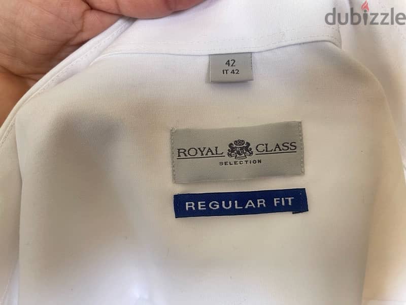 ROYAL CLASS قميص كلاسيك أبيض رويال كلاس 1