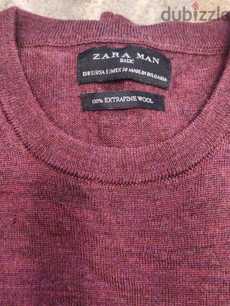 Zara Man Original Pullover (Maroon) Small 1