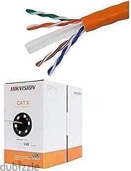 Hikvision DS-1LN6-UU Cat 6 U/UTP 4 Pairs Cable كابلات نتورك من هيكفيجن 1
