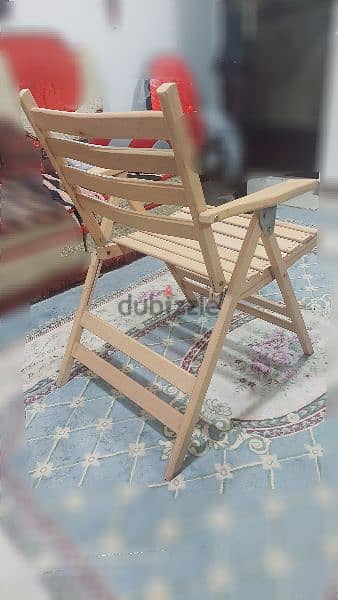 كرسي خشب زان قابل للطي 0