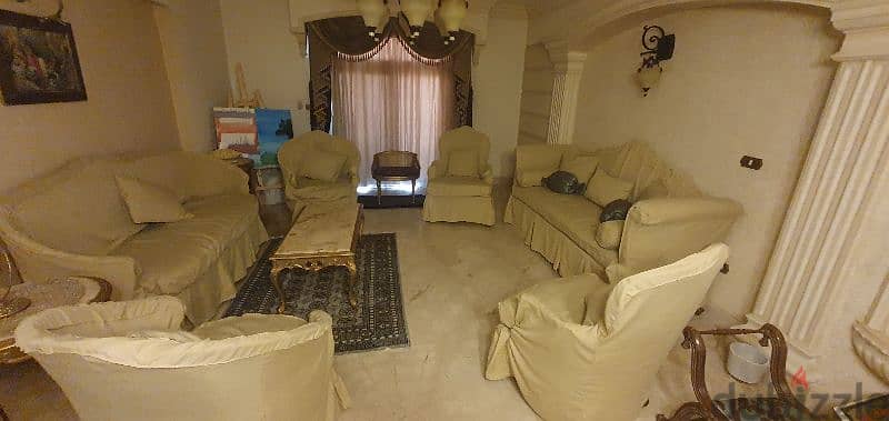 Partially furnished apartment in Maadi Grand City compound 3