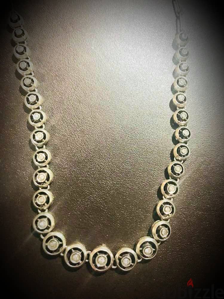 Victorian Diamond Tennis necklace عقد من الماس 1