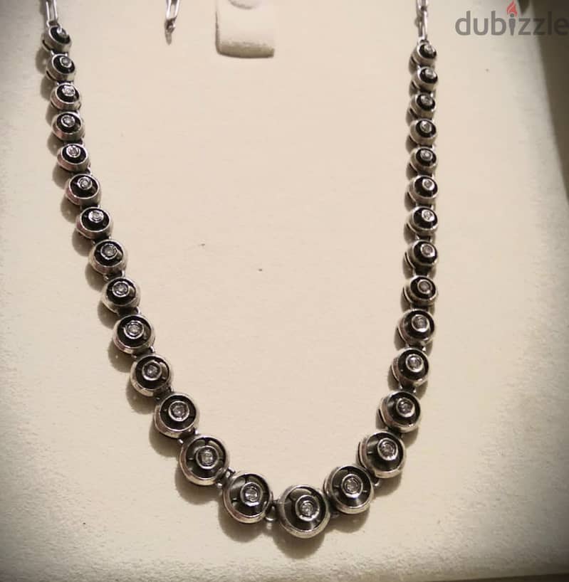 Victorian Diamond Tennis necklace عقد من الماس 3