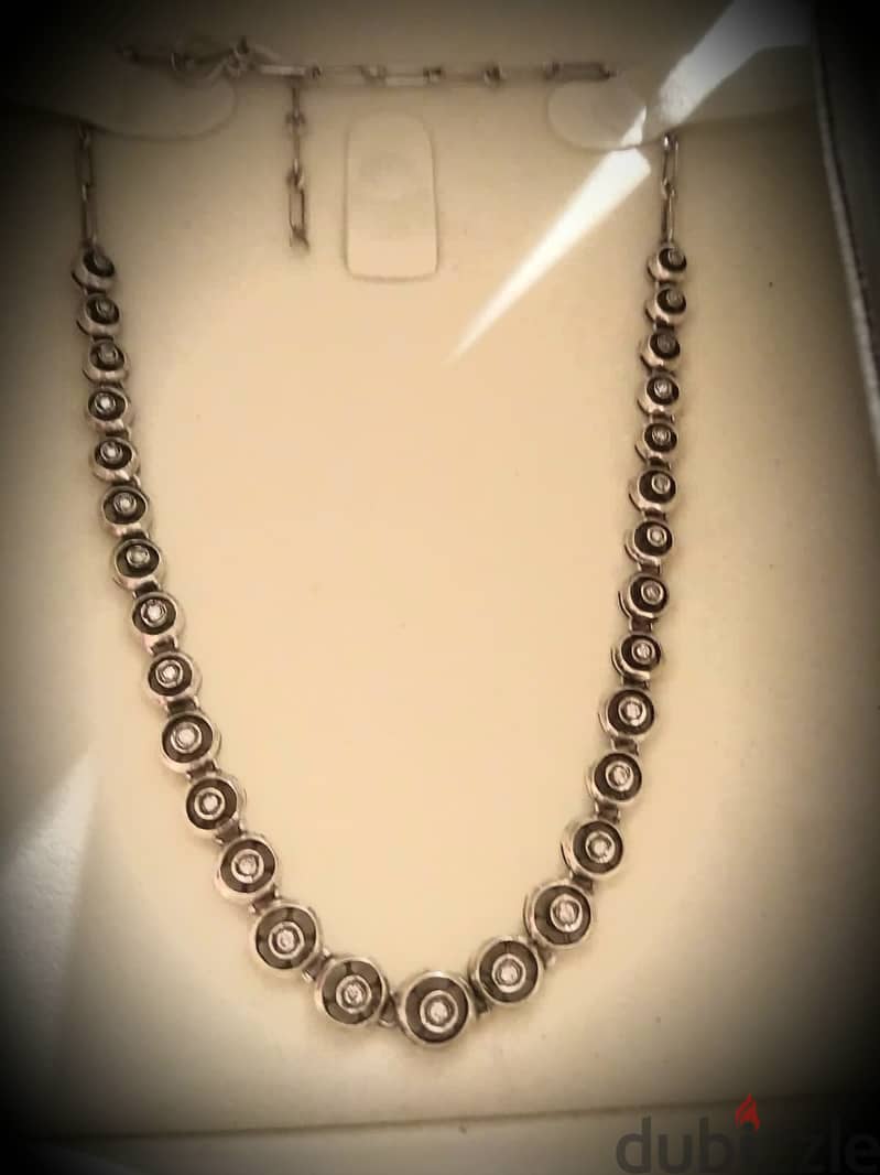 Victorian Diamond Tennis necklace عقد من الماس 4