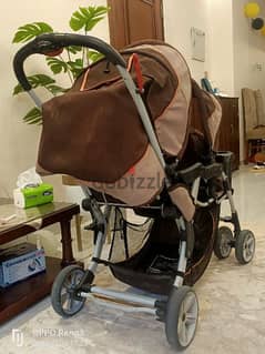 stroller for 2 kids, excellent condition as new 0