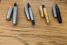 parker and waterman 6 pens made in usa and france 0