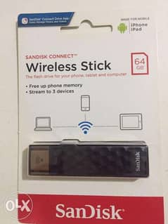 SanDisk 64GB Connect Wireless Stick Flash Drive (Mobile, Tablet, Lab)