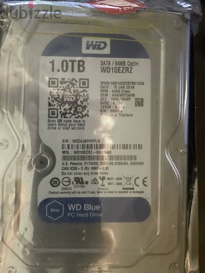 هاردديسك  ١تيرا ويسترن ديجيتال  ازرقWD 1TB Blue