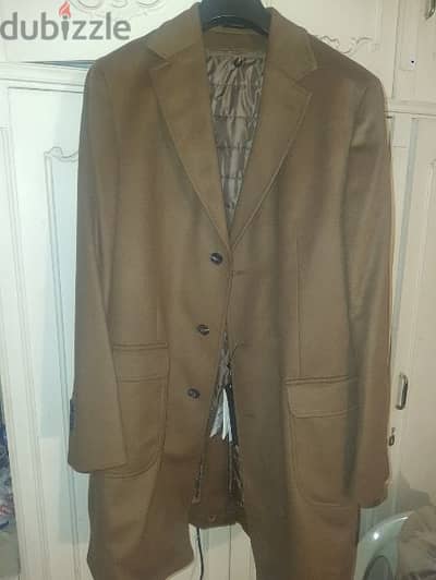 بالطو جديد صوف ٩٥% و ٥% كشمير Massimo dutti size 54 new coat with tag