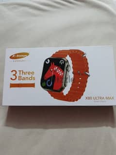 x80 ultra max smart watch , 3 bands free , ساعة ذكيه بها ثلاثه اساور 0
