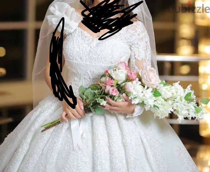 فستان زفاف جديد لبسه واحده 3