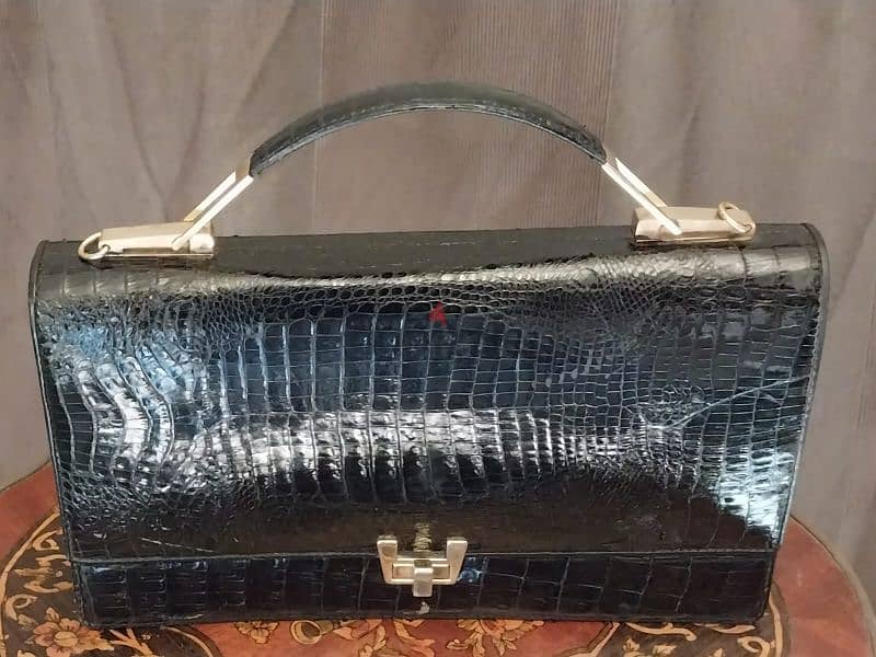 vintage real leather and alligator leather 1