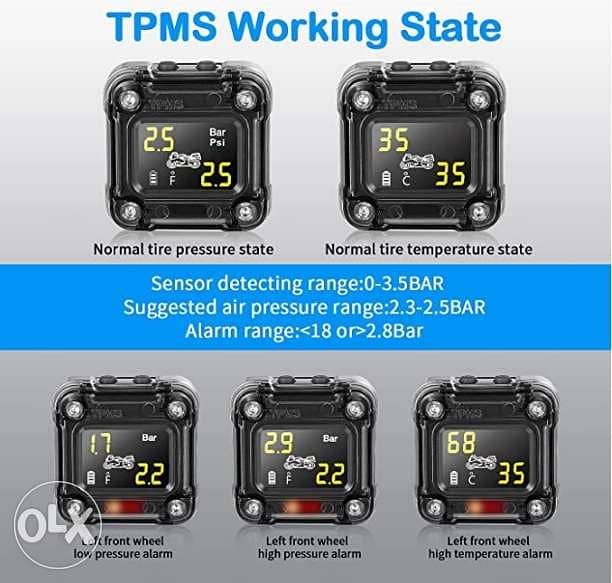 TPMS جهاز قياس ضغط الاطارات الموتوسيكل او الاسكوتر 6