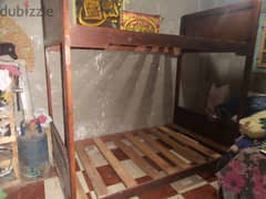 سرير عمولة دورين حجم كبير  خشب زان بسعر زمان