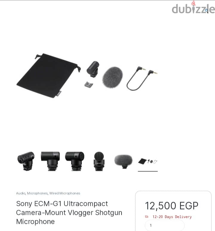 Sony ECM-G1 Ultracompact Camera-Mount Vlogger Shotgun Microphone