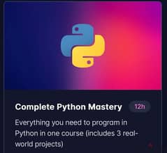 كورس Python بفيديوهات سهلة التعلم ووصول مدى الحياة