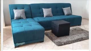 Convertible Sofa and Chase Lounge Chair , navy blue , 6 mon new 0