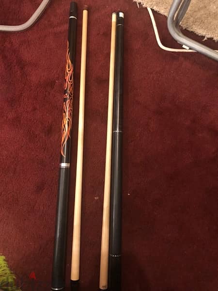 mezz cues and mit breaking cue and claw cue stand and predator bag 1