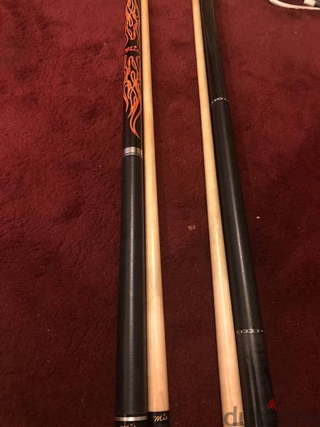 mezz cues and mit breaking cue and claw cue stand and predator bag 4