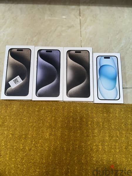 iphone 15 pro max 256 dual sim hk seald natural & blue شريحتين 0