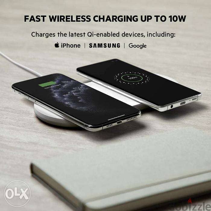 Dual wireless charger from Belkin (wireless charging base 10 watts 5