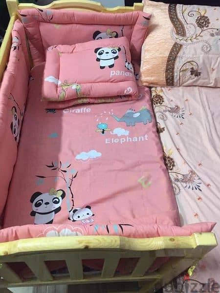 سرير اطفال خشب زان نضيف  بسعر المصنع 8