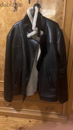 Defacto Pu Bomber Leather Jacket - جاكيت جلد - Size: XXL 0