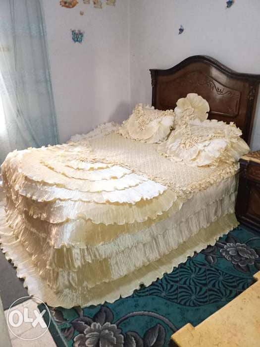 مفرش زينة موديل حديث بتاع عروسة لسرير كبير 3