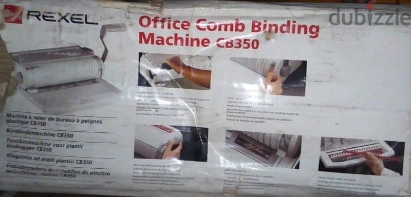 comb binding machine (rexel brand) CB350  ماكينة تغليف 0