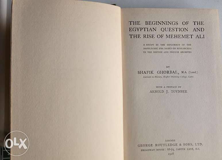 كتاب نادر من سنة 1928 The Beginning of the Egyptian Question and rise 1