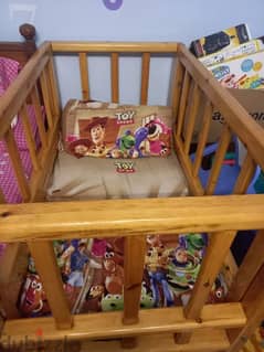 سرير اطفال خشب زان 0