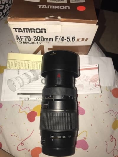 lens 70-300mm جديده لم تستخدم ولا مره