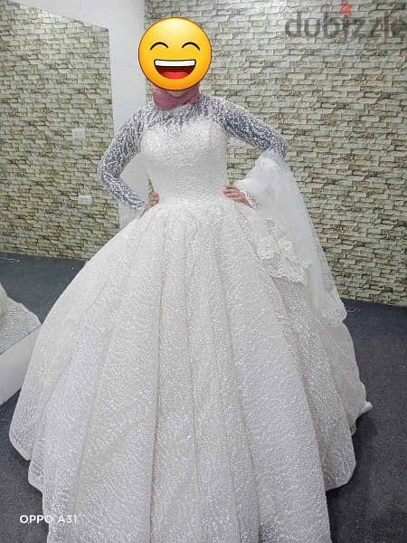 للبيع فستان زفاف جديد لبسة واحدة 1