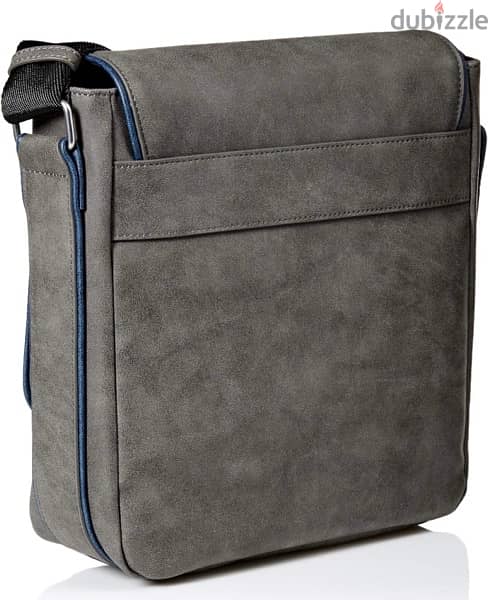 Armani Exchange Men's Foldover Reporter Bag, Grey/Blue, UNI 1