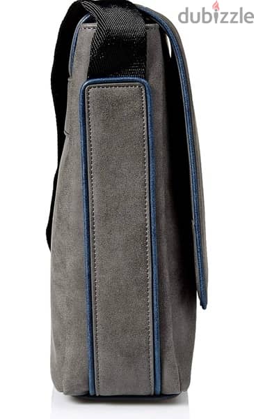 Armani Exchange Men's Foldover Reporter Bag, Grey/Blue, UNI 2