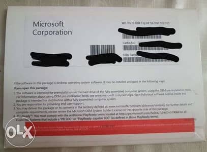 Window10 Pro x64 New DVD