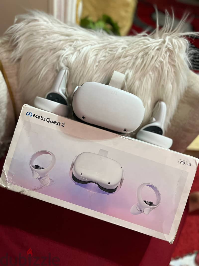 للبيع Oculus Quest 2 256GB + العاب VR +  حساب أستيم تركي بلعب Steam VR 0