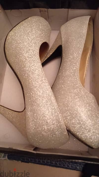 Silver high heels