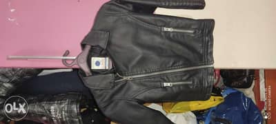 LC Wakiki black leather jacket