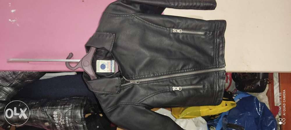 LC Wakiki black leather jacket 0