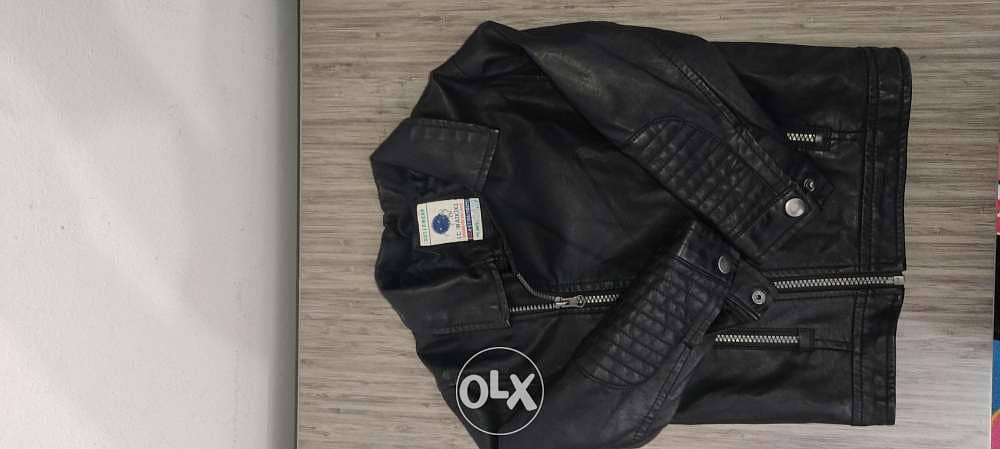 LC Wakiki black leather jacket 1